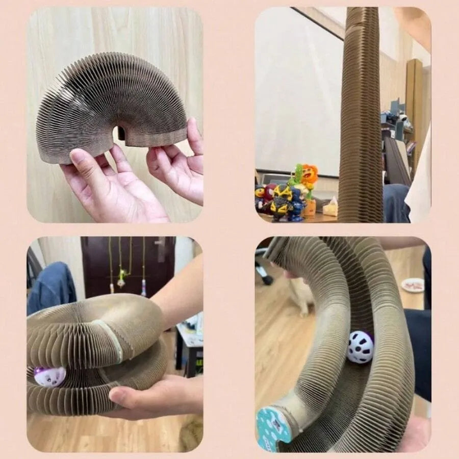 🐾 Cat Magic Organ Scratcher Toy – Interactive Foldable Cat Playhouse🐾