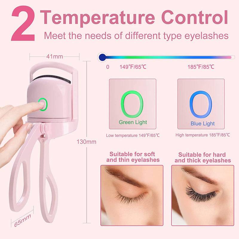 Portable and Rechargeable Electric Heated Eyelash Curlers - Home DeQcoR