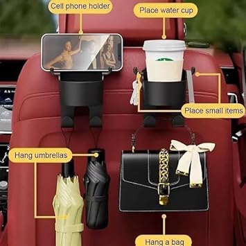 Car multifunctional Hanging Storage Cup & Mobile Holder - Home DeQcoR