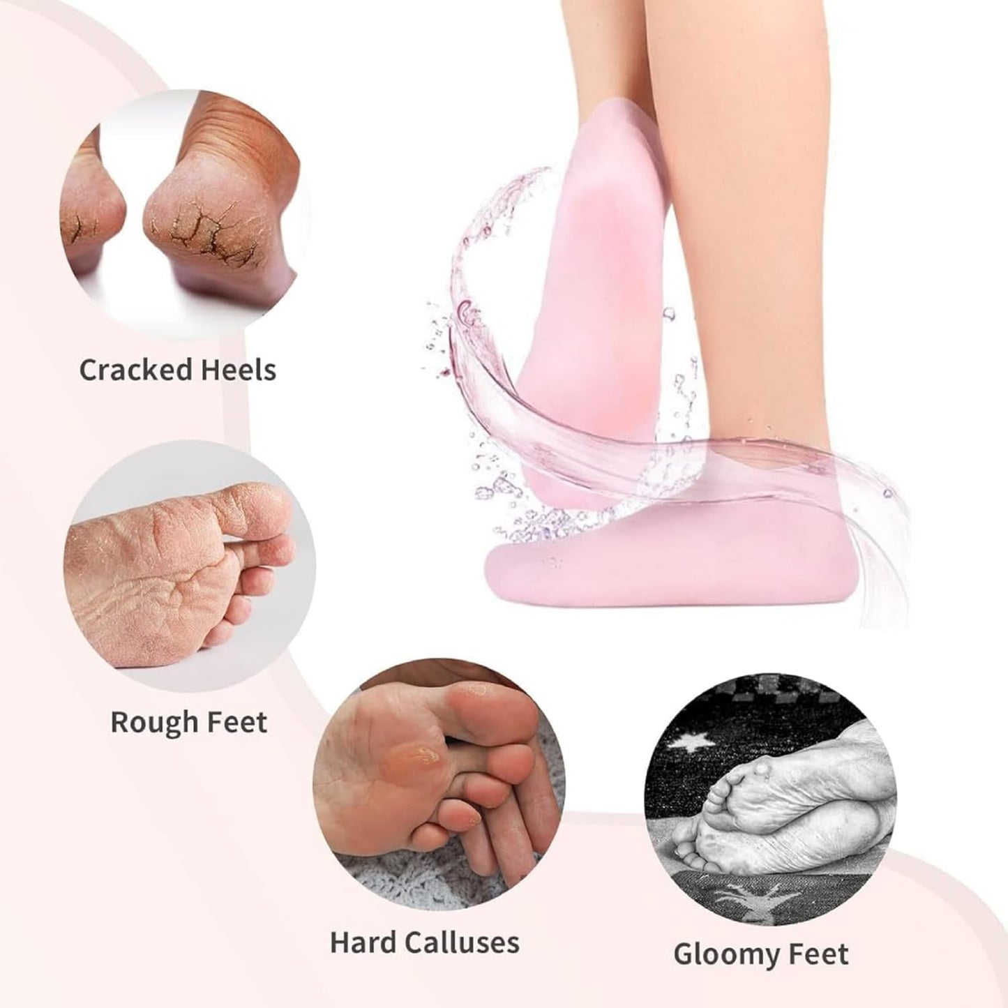 Luxury Spa Gel Socks – Deep Hydration, Moisturizing and Repair for Dry, Cracked Feet!