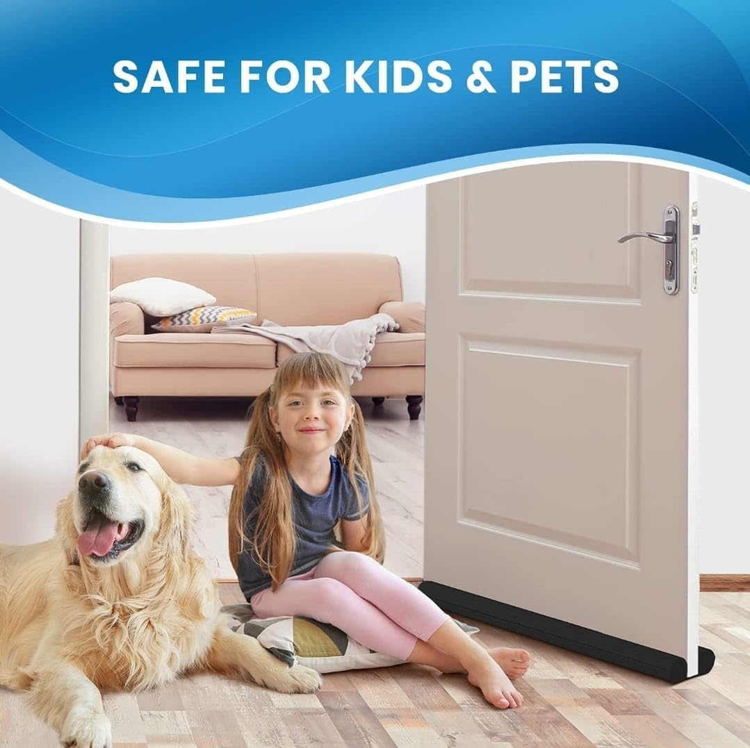 Door Bottom Gap Filler – Soundproof, Noise Reduction, Energy-Saving Door Stopper and Dust & Insect Protector