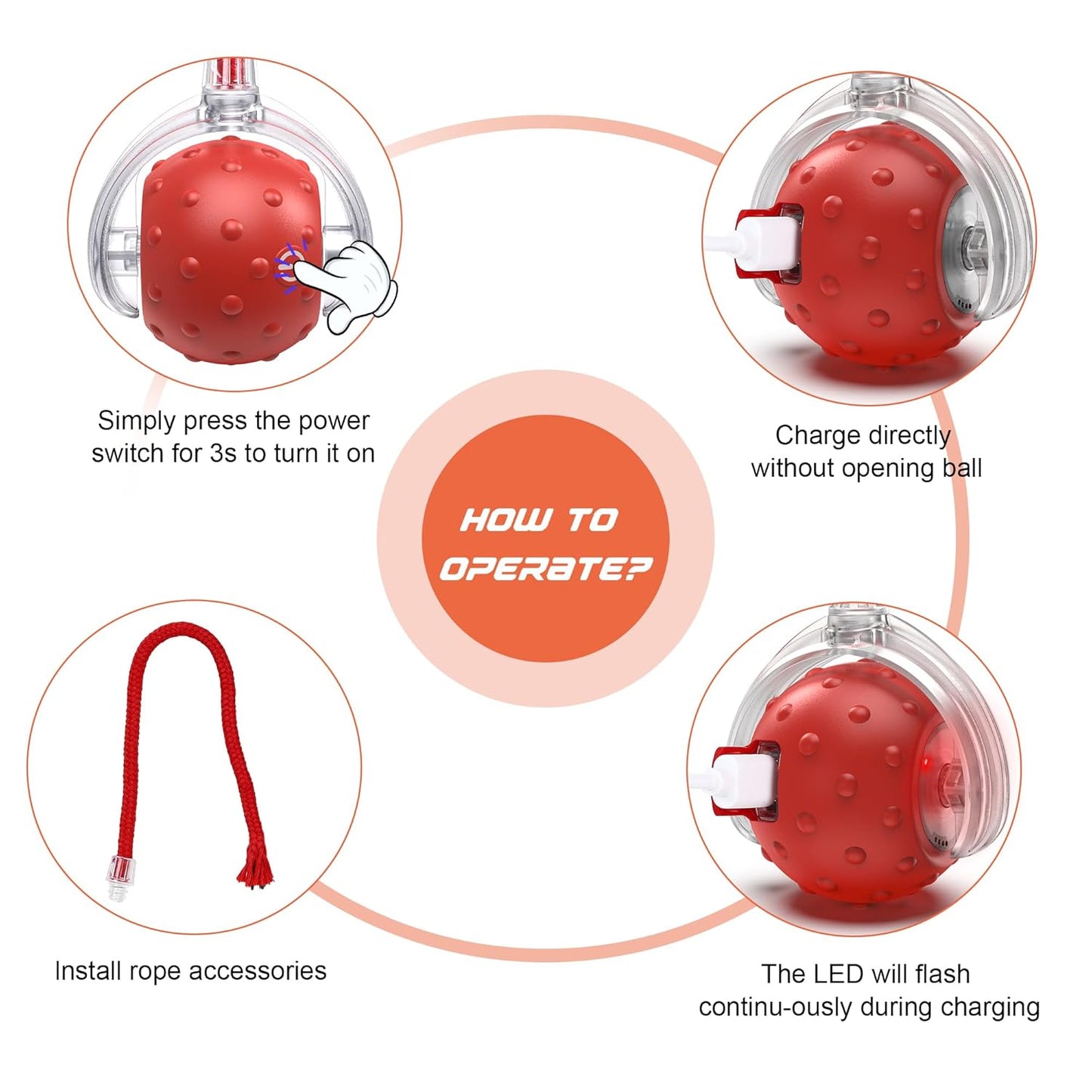 Interactive Pet Toy Ball – Endless Fun and Exercise for Your Furry Friend!