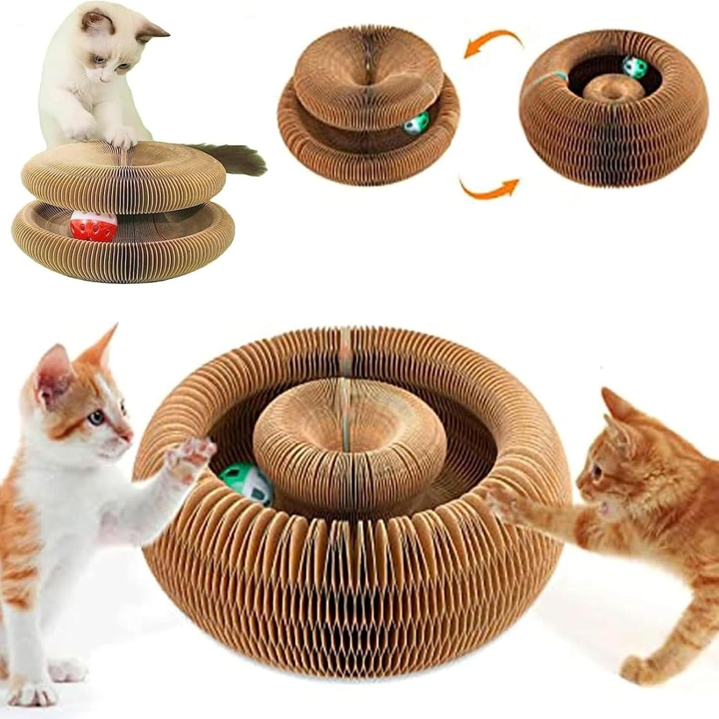 🐾 Cat Magic Organ Scratcher Toy – Interactive Foldable Cat Playhouse🐾