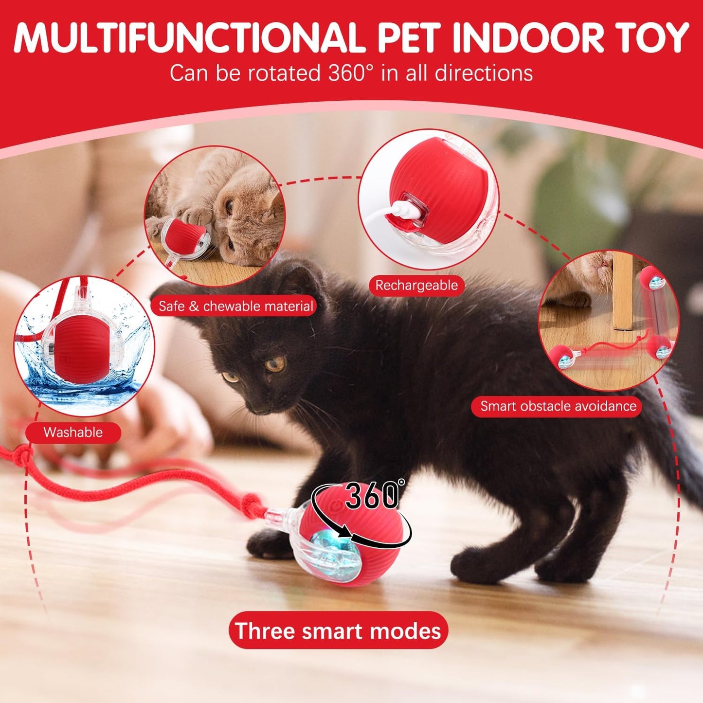 Interactive Pet Toy Ball – Endless Fun and Exercise for Your Furry Friend!
