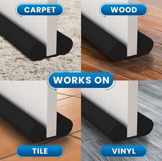 Door Bottom Gap Filler – Soundproof, Noise Reduction, Energy-Saving Door Stopper and Dust & Insect Protector