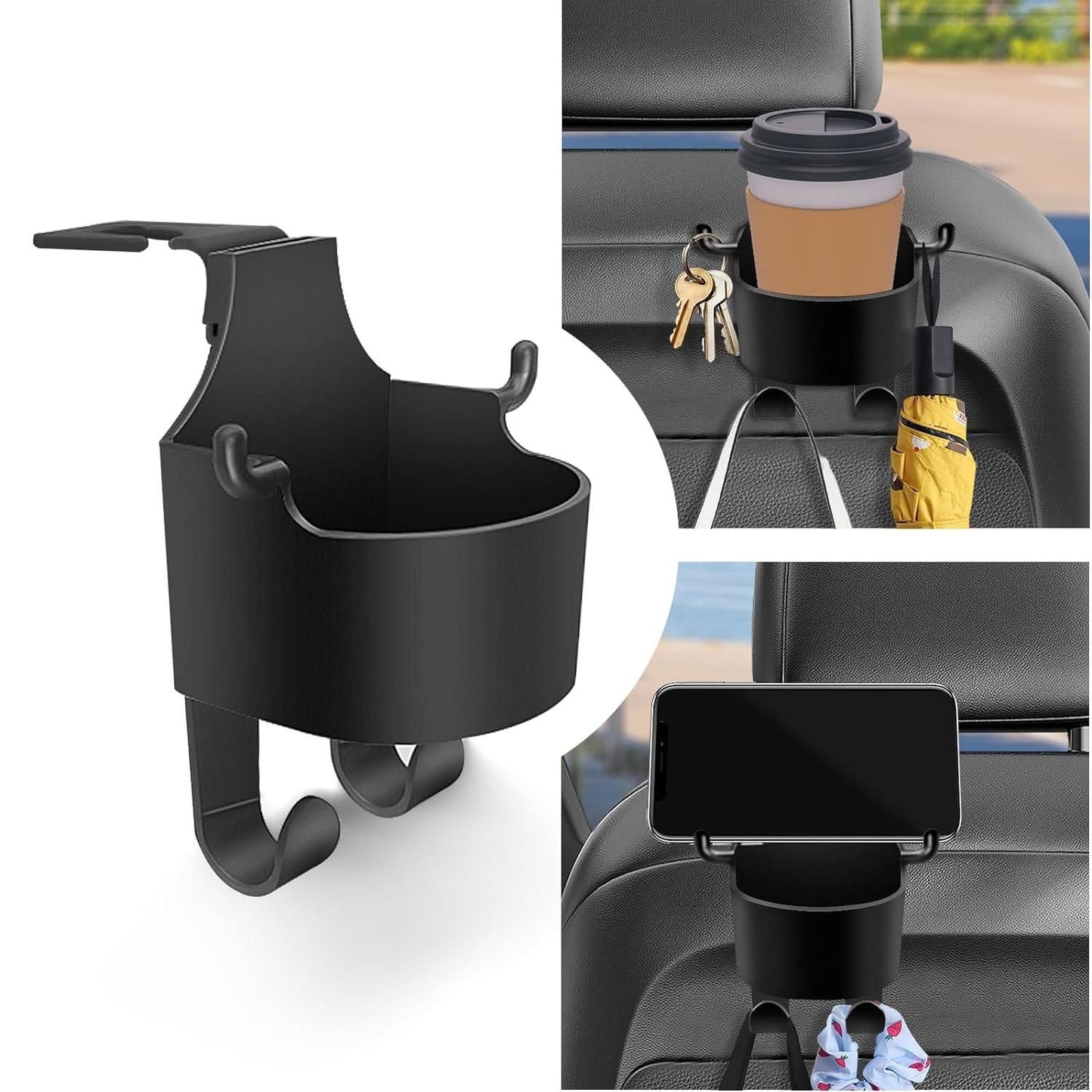 Car multifunctional Hanging Storage Cup & Mobile Holder - Home DeQcoR