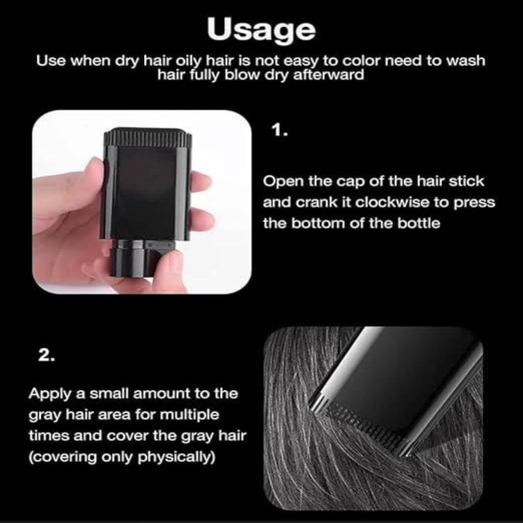 InstaCover™ Grey Hair Cover Stick - (20 g, Black)