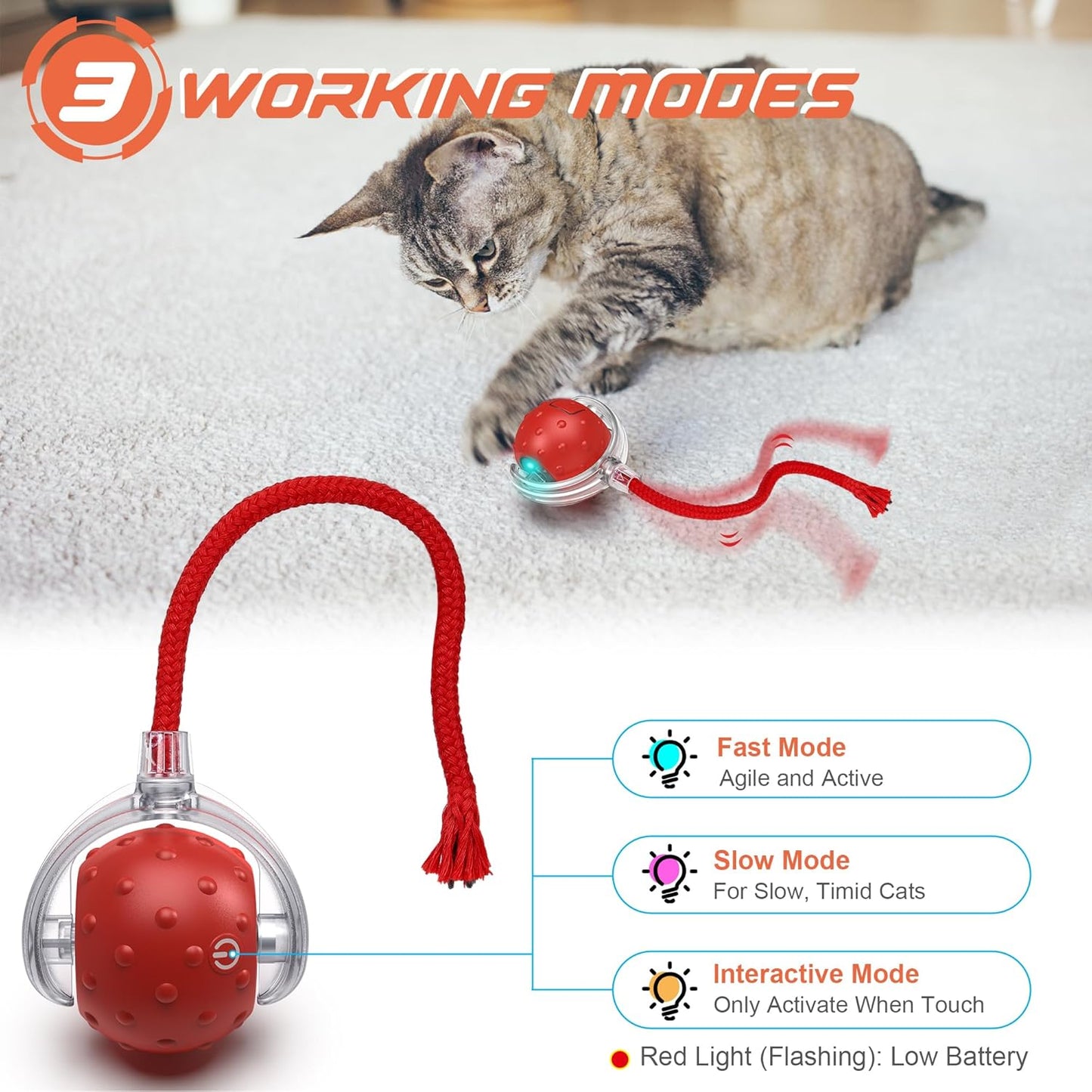 Interactive Pet Toy Ball – Endless Fun and Exercise for Your Furry Friend!