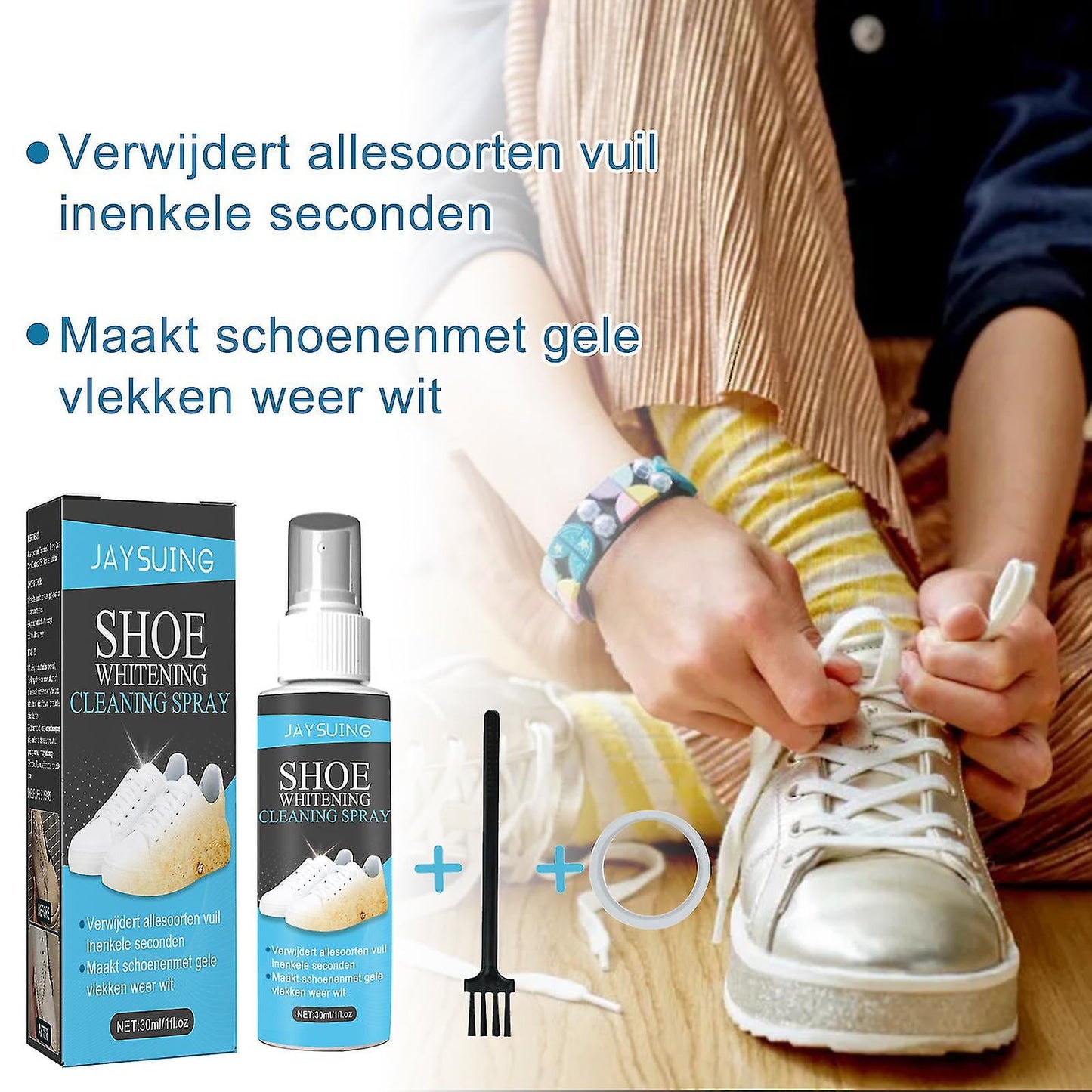 Sneaker Bright: Fast-Acting White Shoe Cleaner & Stain Remover Spray - Home DeQcoR