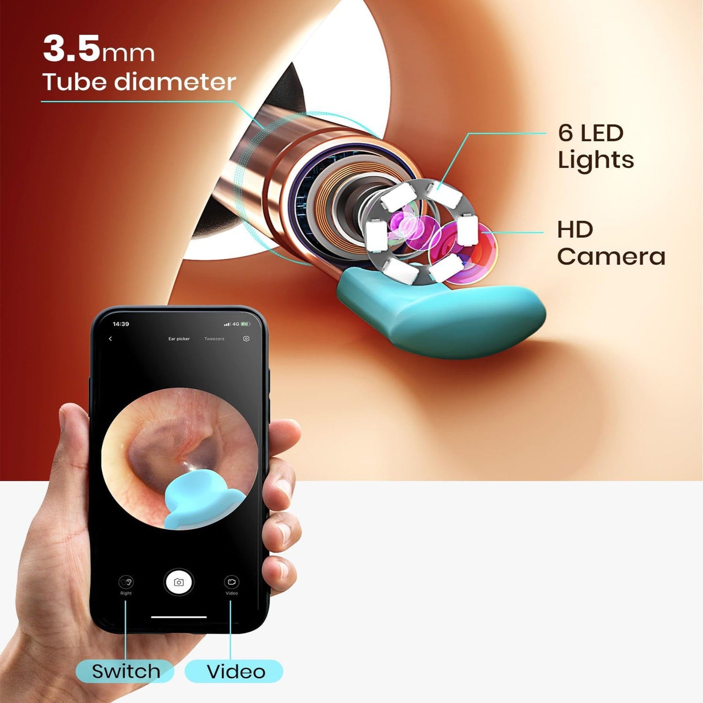 š¦»OtoCare Pro⢠Smart Visual Ear Wax Cleaner with HD Camera, Waterproof, Wireless Ear Scope, LED Lights ā Compatible with Android & iOS ā
| Money-Back Guaranteešø