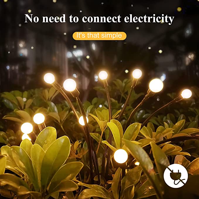 ENCHANTING FIREFLY LIGHTS: UNIQUE SOLAR POWERED GARDEN LIGHTS (MULTI SETS) - Home DeQcoR