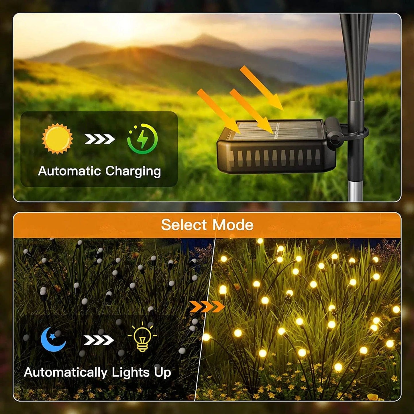 ENCHANTING FIREFLY LIGHTS: UNIQUE SOLAR POWERED GARDEN LIGHTS (MULTI SETS) - Home DeQcoR