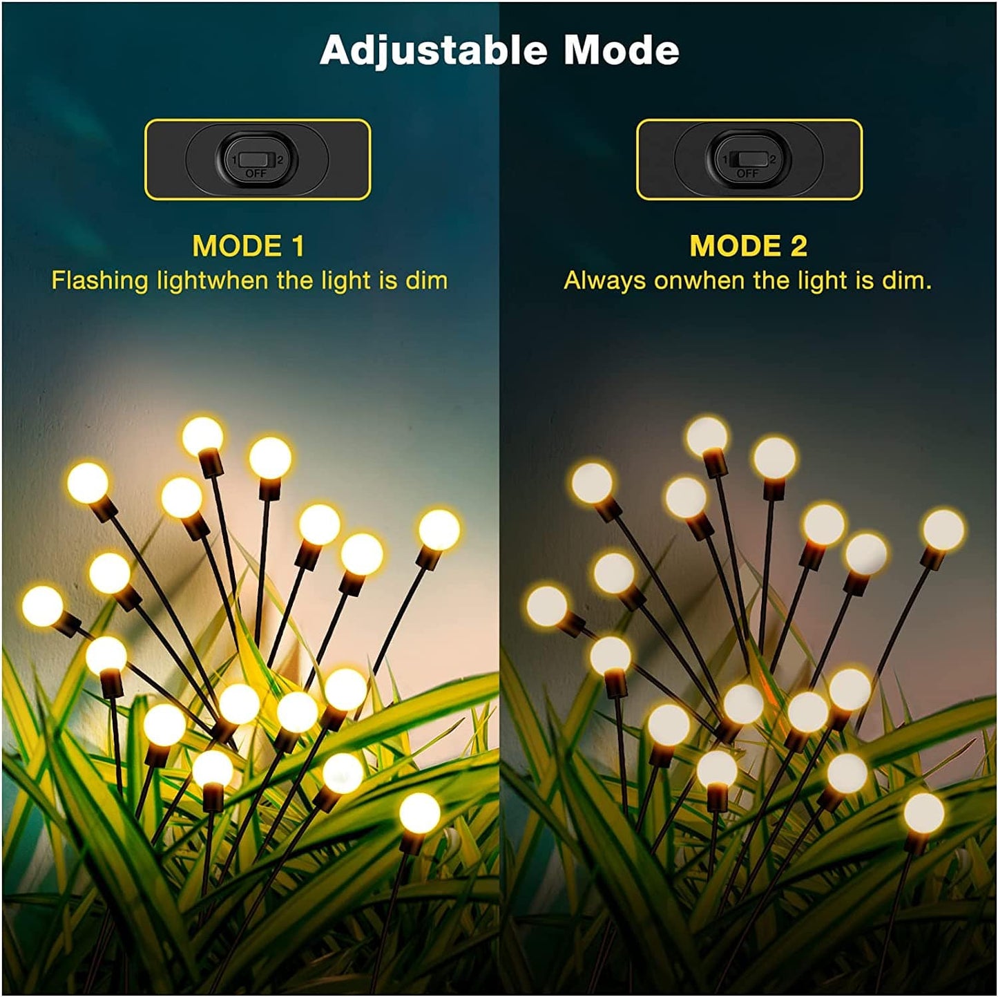 ENCHANTING FIREFLY LIGHTS: UNIQUE SOLAR POWERED GARDEN LIGHTS (MULTI SETS) - Home DeQcoR