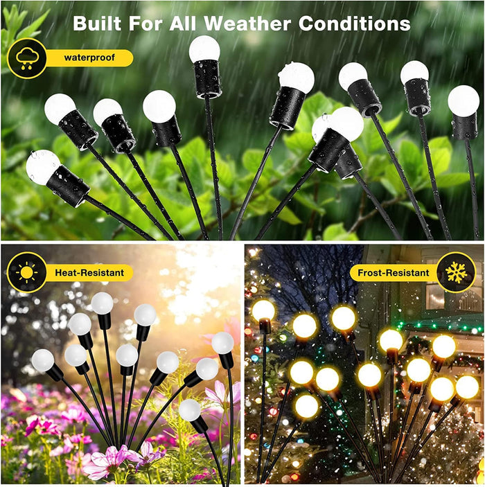 ENCHANTING FIREFLY LIGHTS: UNIQUE SOLAR POWERED GARDEN LIGHTS (MULTI SETS) - Home DeQcoR