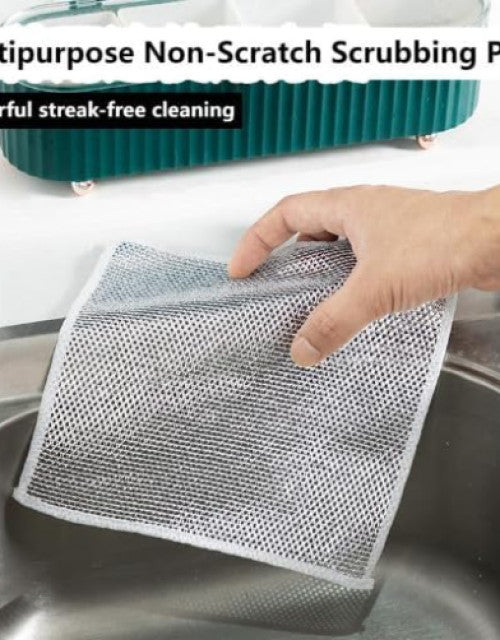 Kartus™ Non Scratch Dish Wash Cloths Pack of 10 (Buy 5 Get 5 Free)