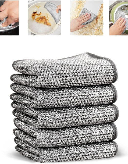 Kartus™ Non Scratch Dish Wash Cloths Pack of 10 (Buy 5 Get 5 Free)