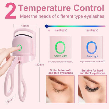 Portable and Rechargeable Electric Heated Eyelash Curlers - Home DeQcoR