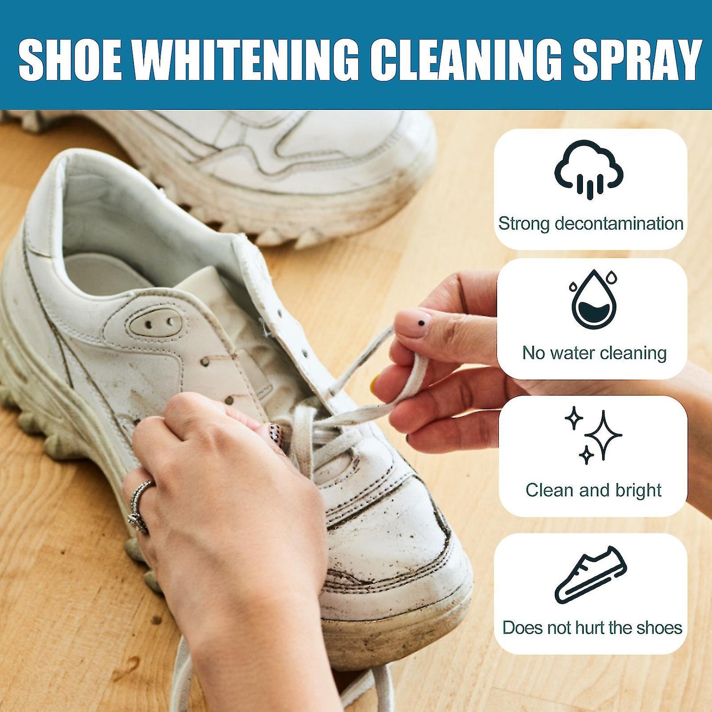 Sneaker Bright: Fast-Acting White Shoe Cleaner & Stain Remover Spray - Home DeQcoR