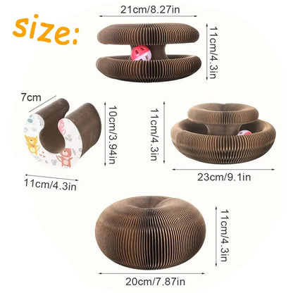🐾 Cat Magic Organ Scratcher Toy – Interactive Foldable Cat Playhouse🐾