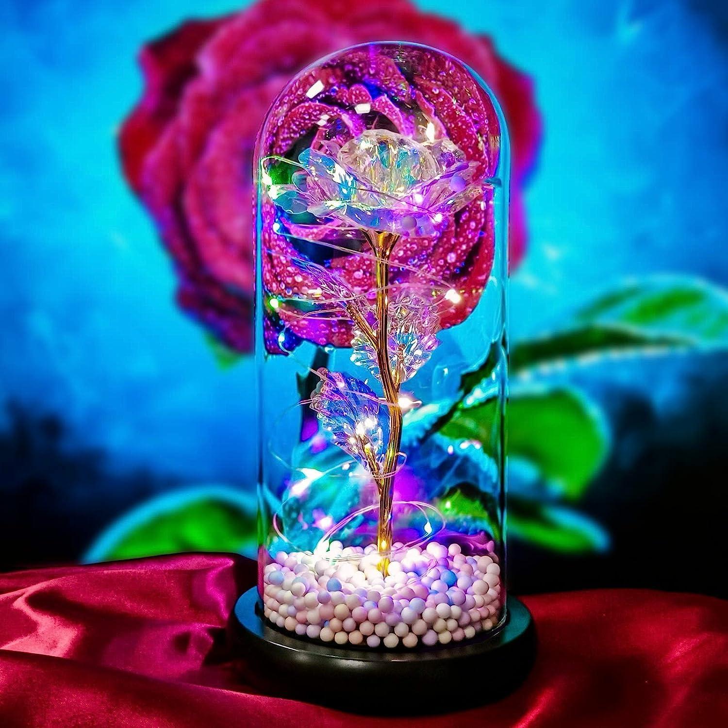 Rose Light Up Flower - Home DeQcoR