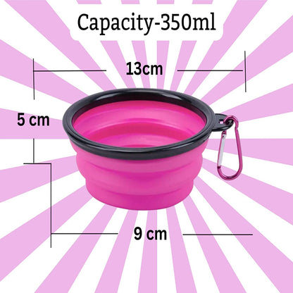 FlexiPaw Feeder - Compact Silicone Pet Dish - 350ml