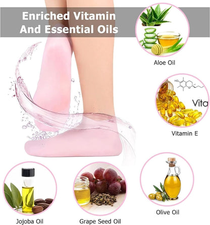 Luxury Spa Gel Socks – Deep Hydration, Moisturizing and Repair for Dry, Cracked Feet!