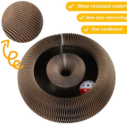 🐾 Cat Magic Organ Scratcher Toy – Interactive Foldable Cat Playhouse🐾