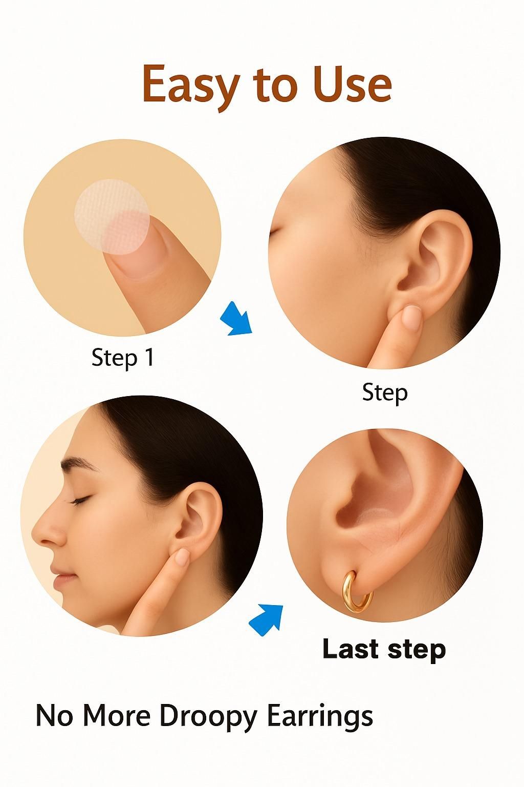 Earliftz™ – Invisible Patches That Relieve Earring Pull & Protect Your Earlobes (100 PCS)