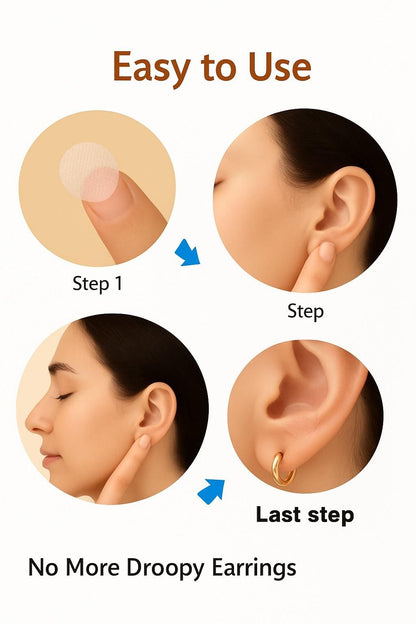 Earliftz™ – Invisible Patches That Relieve Earring Pull & Protect Your Earlobes (100 PCS)
