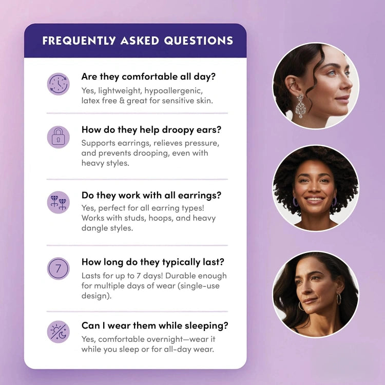 Earliftz™ – Invisible Lift for Heavy Earrings ✨ (🔥Buy 50 Get 50 Pcs Free)