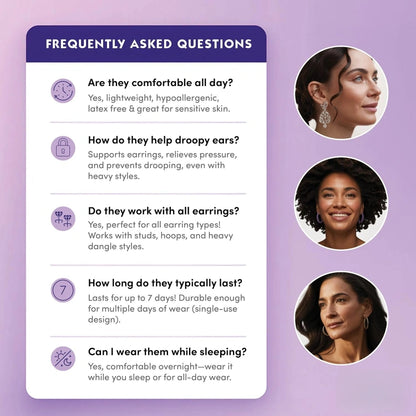 Earliftz™ – Invisible Lift for Heavy Earrings ✨ (🔥Buy 50 Get 50 Pcs Free)