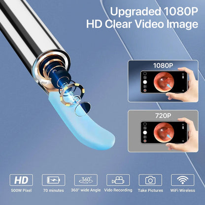 🦻OtoCare Pro™ Smart Visual Ear Wax Cleaner with HD Camera, Waterproof, Wireless Ear Scope, LED Lights – Compatible with Android & iOS ✅| Money-Back Guarantee💸