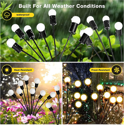 ENCHANTING FIREFLY LIGHTS: UNIQUE SOLAR POWERED GARDEN LIGHTS (MULTI SETS) - Home DeQcoR