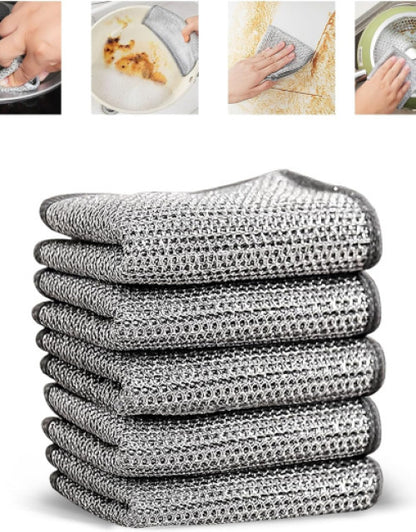 Kartus™ Non Scratch Dish Wash Cloths Pack of 10 (Buy 5 Get 5 Free)
