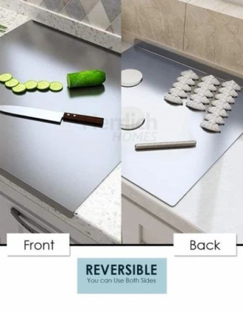 KARTUS™ Heavy-Duty Stainless Steel Chopping Board – Perfect for Cutting, Kneading, and More (35x31cm)